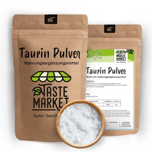 Taurin Pulver 1 kg – 99,9% rein ohne Zusatzstoffe