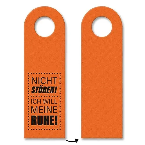 trendaffe - Nicht stören! Ich Will Meine Ruhe! Türhänger in Orange Warnung Hinweis Zimmertür