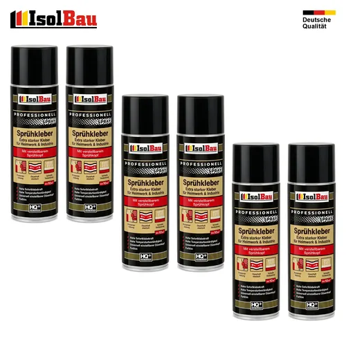 Produktbild Sprühkleber 6 x 500ml Kontaktkleber Industriekleber Extra Stark Bastelkleber