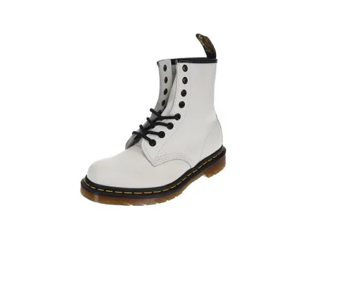 Dr. Martens Mädchen 1460 Combat Boots - Weiß White Smooth, 36 EU - Wanderschuhe aus hochwertigem glatten Leder, ideal für stilvolle Abenteuer und robusten Tragekomfort.