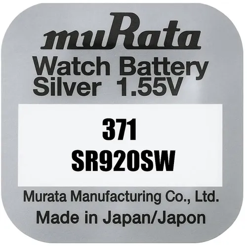muRata 371 Uhrenbatterie SR920SW Blister Silberoxid 1,55V von muRata