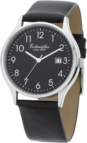 Eichmüller Edelstahl Uhr Datum Herrenuhr 5ATM - Armbanduhren für Herren mit 5 ATM wasserdichtem Gehäuse, präzisem Miyota Quarzuhrwerk und elegantem Nappa Echtlederband für stilbewusste Männer.
