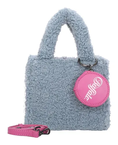 Buffalo Damen Boxy02 Fur Soft Blue Cross - Damen-Schultertasche mit abnehmbarem und verstellbarem Schultergurt, ideal für flexible Trageoptionen und stylisches Design.