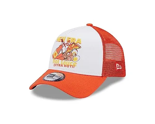 New Era Flex Cap Orange - A-Frame Trucker Cap - Stylische A-Frame Trucker Cap aus 100% Baumwolle in leuchtendem Orange, ideal für den perfekten Look bei jedem Outfit.