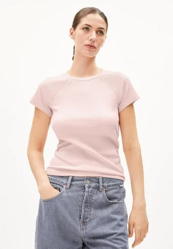 Armedangels T-Shirt HANJAA Ripp-T-Shirt - T-Shirt aus Bio-Baumwollmix, fitted Passform mit Rundhalsausschnitt, ideal für einen lässigen Look und umweltbewusste Mode.