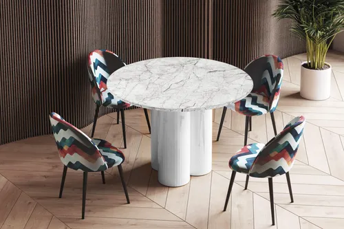 Design Esstisch Tisch HRE-111 rund Hochglanz Esszimmer 100 x 75 cm