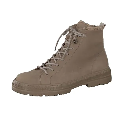Paul Green Damen SUPER Soft Schnürstiefelette - Warm gefüttert, vegan und leicht, ideal für kalte Tage in Beige (Alpaca), Größe 37.5 EU