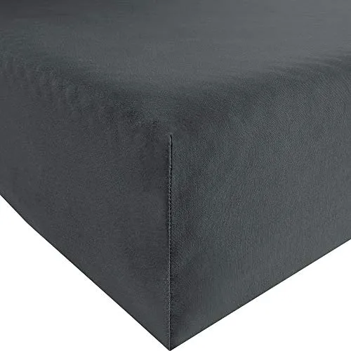 Produktbild REDBEST Spannbettlaken Denver Elasthan-Jersey-Stretch anthrazit 180x200 cm