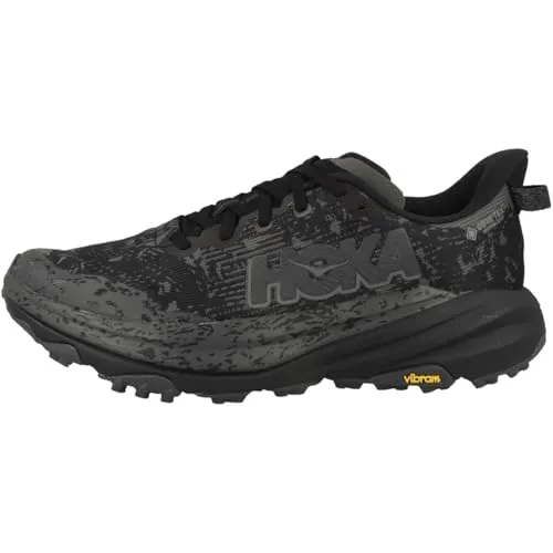 Hoka One One Speedgoat 6 Gore-Tex Herren Laufschuhe - Noir - 46.2/3 - Laufschuhe für Herren, ausgestattet mit wasserdichtem Gore-Tex, ideal für Trailruns in jedem Terrain.