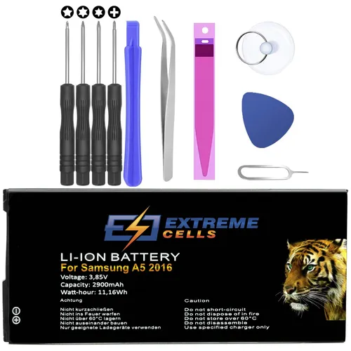 Extremecells Ersatz Akku Accu Batterie passend für Samsung Galaxy A5 (2016)
