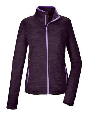 killtec Damen Stretchjacke/Fleecejacke mit Stehkragen KOS 17 WMN FLX JCKT, dunkelaubergine, 36, 41306-000