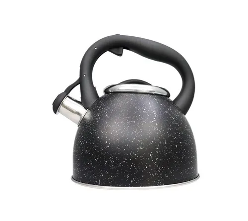 Schäfer 2,5 L Flötenkessel in Schwarz Marmoriert, Marble Black, Neu, OVP