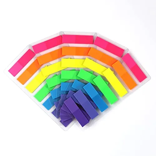 Stücke Haftstreifen Haftmarker Film Textstreifen Klebezettel Klebemarkierungen Kleine Fahnen Haftnotizen Tabs Beschreibbare Etiketten（7 Farben） 700