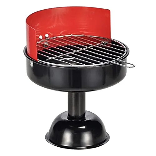 Spetebo Tisch Aschenbecher im Grill Design - 15x13 cm - Metall Ascher Außen Geschenkidee