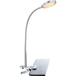 LED Klemm Lese Lampe - Elegante Tischleuchte für Esszimmer - Tischleuchten mit schickem Chrom-Finish und 450 Lumen warmweißem Licht. Ideal zum Lesen oder Arbeiten, flexibel einstellbar und mit praktischem Schalter.
