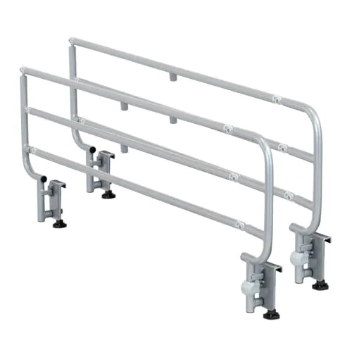 Geriafy - Klappbare Bettgitter für verstellbare Betten, Sehr Robust , Handquetschschutz (2er Set), 115x46
