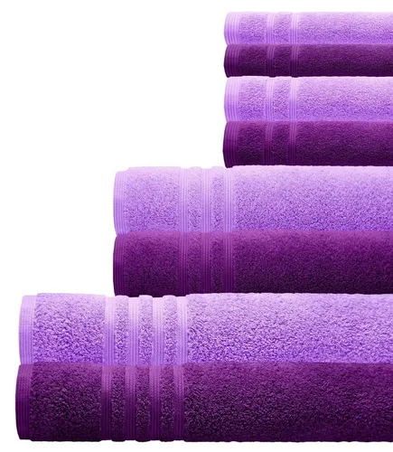 Lashuma Handtuch Set London, Frottee (Set, 8-St), Modernes Geschenkset Handtücher Lila