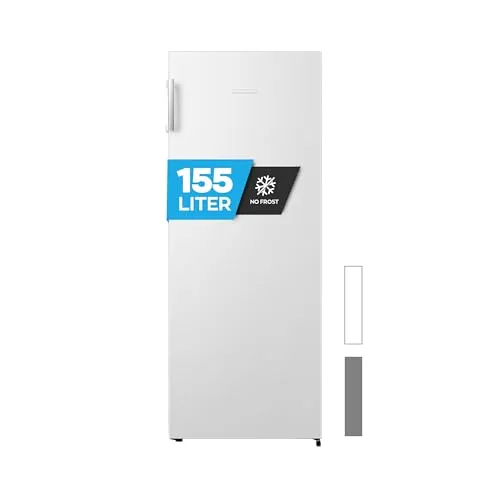 HEINRICHS Gefrierschrank - 155 Liter, No-Frost Schutz und wechselbarer Türanschlag, leise mit nur 41 dB und LED-Display