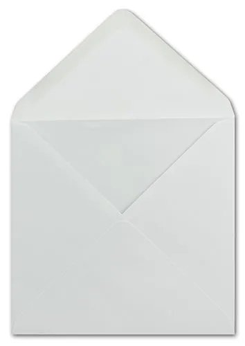 Quadratische Briefumschläge Weiß 15 x 15 cm 100 g/m² Nassklebung Post-Umschläge ohne Fenster ideal für Weihnachten Grußkarten Einladungen von Ihrem Glüxx-Agent 25