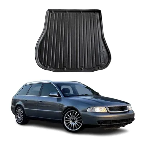 OMAC Kofferraumwanne für Audi A4 B5 Avant 1994-2001 - Fahrzeugspezifische Gummi Laderaumwanne für perfekten Sitz. Leicht zu reinigen und wasserdicht, ideal für alle Wetterbedingungen. Rutschfest und strapazierfähig für mehr Sicherheit.
