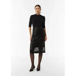 Modischer Paillettenrock mit Reißverschluss in schwarz von comma,