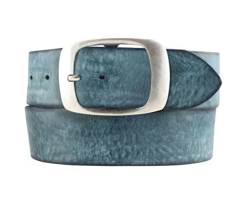 BELTINGER Ledergürtel Gürtel aus weichem Vollrindleder Used-Look 5 cm mit Doppel-Schnalle - (1-St)