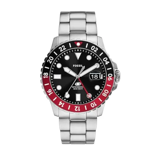 Fossil Herren Analog Quarz Uhr FS6092 - Armbanduhren für Herren, wasserdicht bis 100 m – ideal für Schwimmen und Tauchen, mit stilvollem Edelstahlarmband und modernem Design.