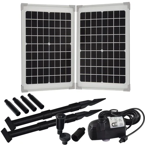 Agora-Tec® 20 Watt Solar Teichpumpe - Garten Pumpen, umweltfreundliche Solartechnologie für bis zu 5.000 l/h Fördermenge – ideal für Ihren Teich und Springbrunnen.