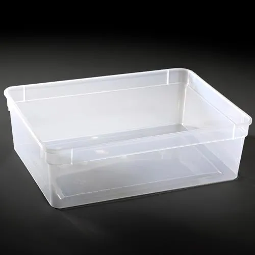 M&S Reptilien Kunststoffbox transparent, groß (24x18x7,5 cm) Deckel transparent