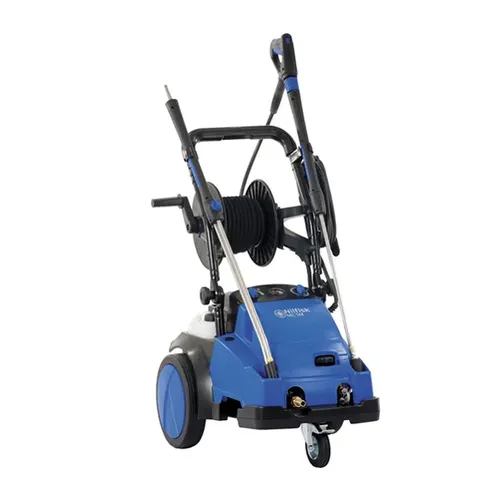 Nilfisk MC 5M-200 Hochdruckreiniger - Robuster Hochdruckreiniger mit 200 bar Druck, ideal für anspruchsvolle Reinigungsaufgaben. Ausgestattet mit einem stabilen Stahlrahmen und praktischem Transportgriff für einfache Mobilität.