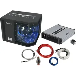 MBP1000.2 - 2-Kanal Bass Power Package - Car-HiFi-Endstufen mit MERCURY II Class A/B Verstärker und leistungsstarkem 20 cm Bandpass-System für beeindruckenden Bass und LED-Innenbeleuchtung.
