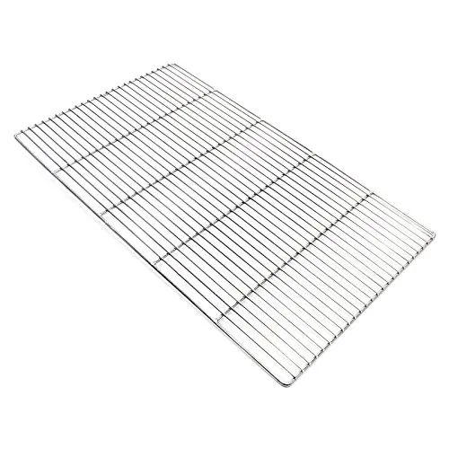 Edelstahl Grillrost eckig 67 x 40 cm rostfrei für Holzkohlegrill, Gasgrill und andere