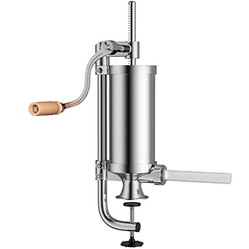DREAMADE Wurstfüller 1,5-2,5-3-5 KG - Edelstahl Wurstmaschine mit Tischklemme, mühelos und hygienisch für perfekte Würste zuhause oder im Restaurant