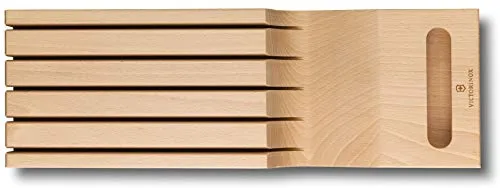 Victorinox Schubladen-Messerhalter ohne Inhalt, Platz für 5 Küchenmesser, Messer-Aufbewahrung, Platzsparend, Buche