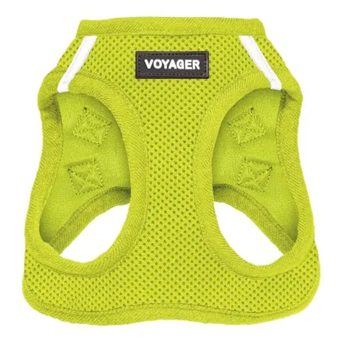 Voyager Step-In Air Hundegeschirr by Best Pet Supplies - All Weather Mesh Step in Vest Harness für kleine und Mittlere Hunde, Limettengrün, Size XS - Brust 33-37 cm