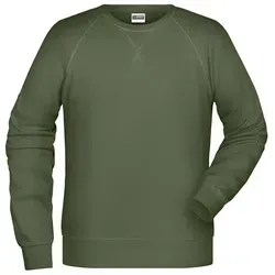 Sweatshirt Raglanärmel JN8022 - James & Nicholson Olive 4XL - Arbeits- & Schutzkleidung: Bequemes Sweatshirt mit Raglanärmeln, ideal für Alltag und Sport, in 10 Farben und bis 5XL erhältlich.