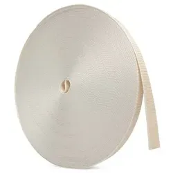 Bauheld 50m Rollladengurt 18mm Beige - Fliegengitter - Hochwertiger, schmutzunempfindlicher Rollladengurt mit extra verstärkten Webkanten für hohe Langlebigkeit und Robustheit, ideal für Neu- und Altbauten.