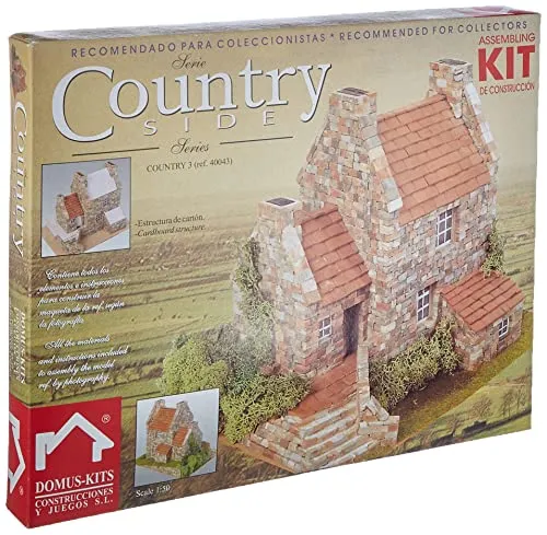 Domus Kits 40043 Country 3 Haus Modell - Häuser & Wohngebäude für Modelleisenbahnen, 2250 Teile im Maßstab 1:50, ideal für detailreiche Nachbildungen von Landhäusern.