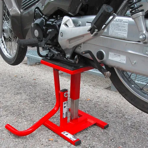 Motorradständer Hubständer für Enduro und Motocross bis 100 kg - Stabiler Ständer für Motorräder bis 100 kg, ideal für Überwinterung mit gummierter Auflage und einfacher Bedienung. Schneller Aufbau ohne Verschleiß durch Hydraulik.