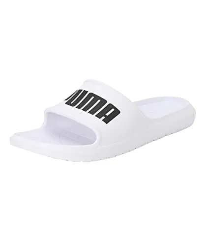 PUMA Unisex Divecat V2 Lite Flip-Flops, Puma White Puma Black, 40.5 EU