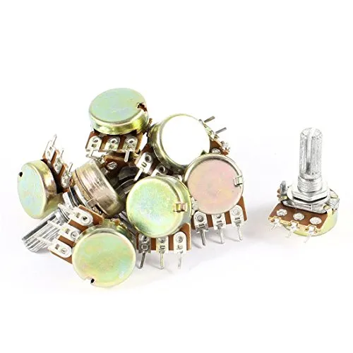 sourcing map 10 x 100 Ohm 3 Pins B100K Linear Rotary Taper Potentiometer