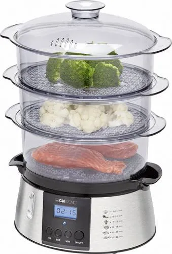 Clatronic Dampfgarer DG 3547, 800 Watt in silber von Clatronic