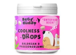 BeG Buddy Coolness-Drops, unterstützt Beruhigung Hund mit Baldrian - Relax / Angst 90g