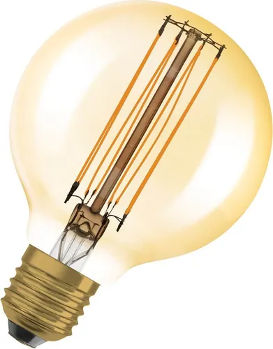 OSRAM Vintage 1906 LED CLASSIC SLIM Filament Globe 5.8W 822 Gold E27 Lampe 470lm 2200K warmweiss wie 40W dimmbar 4099854090844