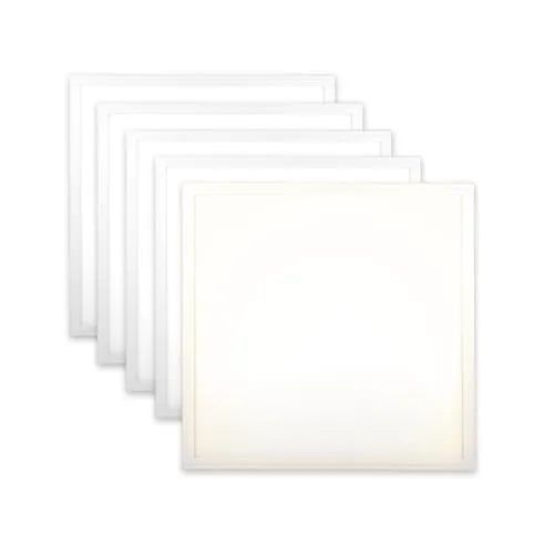 Xtend EcoLight 5x LED Panel 62x62cm Neutralweiß 4000K 40W Rasterleuchte 3400lm flimmerfrei ultraslim Deckenleuchte Netzteil PLe2.2