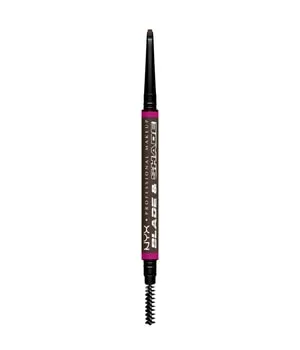 NYX Professional Makeup Augenbrauenstift, Mit zweiseitiger Spitze zum Definieren der Augenbrauen, Bis zu 16h wischfest und farbecht, Vegane Formel, Blade & Shade Nano, Farbton: Ash Brown
