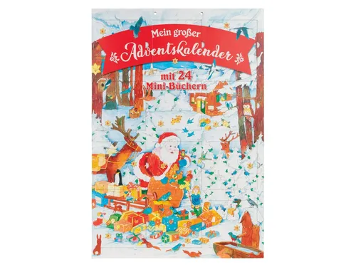 Großer Adventskalender mit 24 Minibüchern für Kinder