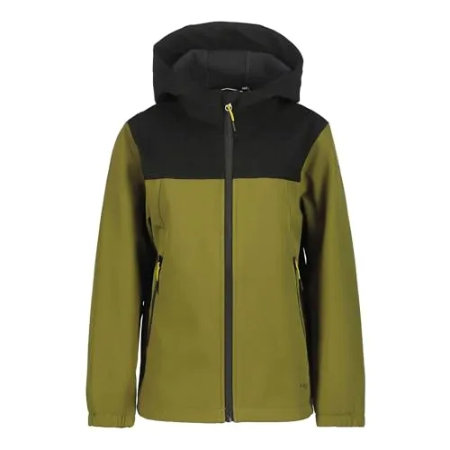 Icepeak Softshelljacke Konan Jr in Grün 140 (9J) - Funktionsjacke aus 95% Polyester und 5% Elasthan, ideal für aktive Kinder, wasserabweisend und atmungsaktiv.
