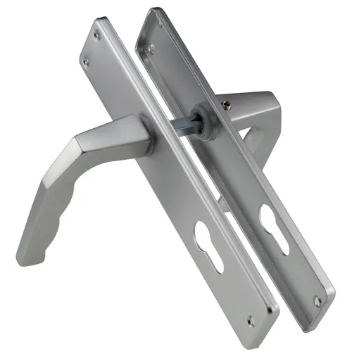 Drückergarnitur PZ Alu F1 72/8 Griffe + Türschilder komplett