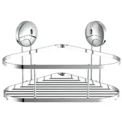 EISL Duschablage BA0200, verchromt - Eckablage für Ihr Bad - Duschkörbe & Duschablagen, extrem fester Halt ohne Bohren, aus hochwertigem verchromtem Edelstahl für optimale Stauraumnutzung in Raumecken.